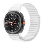 For Samsung Galaxy Watch8 / Watch8 Classic Same Color Wave Texture Braided Nylon Loop Watch Band(White)
