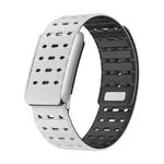 For WHOOP 5.0 Regular Magnetic Silicone Breathable Watch Band(Light Gray Black)