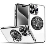 For iPhone 15 Pro Colorful 360 Invisible Ring MagSafe Phone Case(Black)