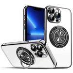 For iPhone 13 Pro Colorful 360 Invisible Ring MagSafe Phone Case(Black)