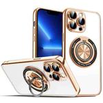 For iPhone 13 Pro Colorful 360 Invisible Ring MagSafe Phone Case(Gold)