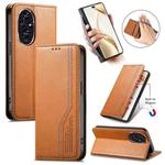 For Honor 200 Pro Elastic Wristband Magnetic Suction Leather Phone Case(Brown)