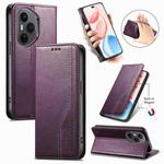 For Honor 400 Lite Glodal Elastic Wristband Magnetic Suction Leather Phone Case(Purple)