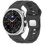 For Samsung Galaxy Watch8 / Watch8 Classic Football Texture Reverse Steel Buckle Silicone Watch Band(Gray)