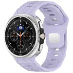 For Samsung Galaxy Watch8 / Watch8 Classic Football Texture Reverse Steel Buckle Silicone Watch Band(Purple)