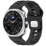 For Samsung Galaxy Watch8 / Watch8 Classic Football Texture Reverse Steel Buckle Silicone Watch Band(Black)