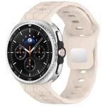 For Samsung Galaxy Watch8 / Watch8 Classic Football Texture Reverse Steel Buckle Silicone Watch Band(Starlight)