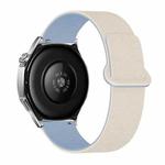 20mm Cloud Wood Grain Reverse Buckle Soft Magnetic Silicone Watch Band(Antique White Mist Blue)