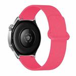 20mm Cloud Wood Grain Reverse Buckle Soft Magnetic Silicone Watch Band(Orange Pink)
