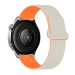 22mm Cloud Wood Grain Reverse Buckle Soft Magnetic Silicone Watch Band(Starlight Orange)