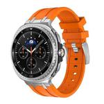 For Samsung Galaxy Watch8 / Watch8 Classic Silicone Watch Band(Silver Orange)