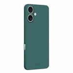 For iPhone 16 Plus MOFI Caring Soft Shell Liquid Silicone Skin Feel Phone Case(Dark Green)