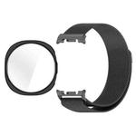For Samsung Galaxy Watch8 40mm Full Coverage TPU Protective Cover Milanese Magnetic Metal Watch Band(Titanium Gun)