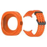 For Samsung Galaxy Watch 47mm / Ultra 2025 Silicone Watch Cover Marine Dual Buckle Silicone Watch Band(Orange)