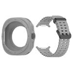 For Samsung Galaxy Watch 47mm / Ultra 2025 Silicone Watch Cover Marine Dual Buckle Silicone Watch Band(Gray)