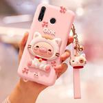 Cartoon All-inclusive Anti-drop Silicone Cover for Huawei Nova4(Pink)