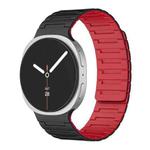 For Samsung Galaxy Watch8 / Watch8 Classic Soft Silicone Magnetic Watch Band(Black Red)