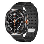 For Samsung Galaxy Watch Ultra 47mm / Ultra 2025 Breathable Silicone Magnetic Watch Band(Black)
