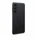For Samsung Galaxy S23 FE 5G Plain Leather MagSafe Shockproof Phone Case(Black)