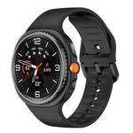 For Samsung Galaxy Watch8 / Watch8 Classic Flat Solid Color Silicone Watch Band(Black)
