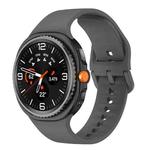 For Samsung Galaxy Watch8 / Watch8 Classic Flat Solid Color Silicone Watch Band(Dark Gray)