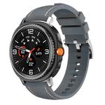 For Samsung Galaxy Watch8 / Watch8 Classic Silicone Hybrid Leather Skin Watch Band(Dark Gray)