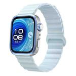For Huawei Watch Fit 4 / Fit 4 Pro / Fit 3 Wave Magnetic Silicone Watch Band(Island Blue)