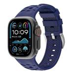 For Apple Watch 46mm / 49mm / 45mm / 44mm Tire Texture Two-Color Silicone Watch Band(Midnight Blue)