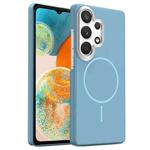 For Samsung Galaxy A23 4G / 5G Gold Armor PC Thin Circle MagSafe Shockproof Phone Case(Ocean Blue)