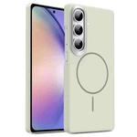 For Samsung Galaxy A54 5G Gold Armor PC Thin Circle MagSafe Shockproof Phone Case(Titanium Gray)