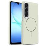 For Samsung Galaxy A17 5G Gold Armor PC Thin Circle MagSafe Shockproof Phone Case(Titanium Gray)