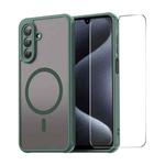 For Samsung Galaxy A26 5G ENKAY Hat-Prince MagSafe Matte Translucent Shockproof Phone Case with Large Arc Edge Film(Green)