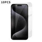 For iPhone 15 Pro Kalebol 10pcs High-Aluminum Semi-Screen Anti-Fingerprint HD Tempered Glass Film