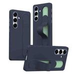 For Samsung Galaxy S24+ 5G Intelligent Control Button Wristband Phone Case(Sapphire blue)