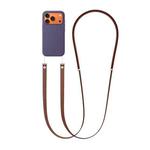 Nylon Magnetic Adjustable Crossbody Strap Phone Anti-Theft Lanyard for iPhone 17 Series(Terracotta)