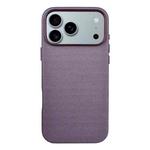 For iPhone 17 Pro Max Kalebol Fabric-Textured Perforated MagSafe PC Phone Case(Purple)