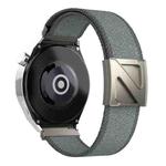22mm Z-Shaped Magnetic Clasp Two Color Nylon Watch Band(Light Gray+Dark gray)