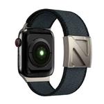 For Apple Watch 42mm / 41mm / 40mm / 38mm Z Shaped Magnetic Clasp Two Color Nylon Watch Band(Gray Black)