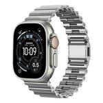 For Apple Watch 46mm / 49mm / 45mm / 44mm Ocean Wave Magnetic Buckle Stainless Steel Watch Band(Titanium)