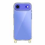 For iPhone Air Kalebol Minimalist High Transparency Multi Color Lanyard Hole Phone Case(Gold)