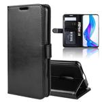 R64 Texture Single Fold Horizontal Flip Leather Case for OPPO Realme X, with Holder & Card Slots & Wallet(black)