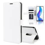 R64 Texture Single Fold Horizontal Flip Leather Case for OPPO Realme X, with Holder & Card Slots & Wallet(white)