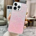 For iPhone 13 Pro Sequins Glitter Gradient Epoxy TPU Phone Case(Pink)