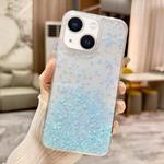 For iPhone 13 Sequins Glitter Gradient Epoxy TPU Phone Case(Blue)