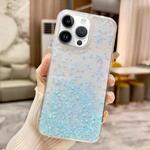 For iPhone 12 Pro Max Sequins Glitter Gradient Epoxy TPU Phone Case(Blue)