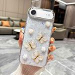 For iPhone Air Glitter 3D Butterfly TPU Phone Case(Gold)