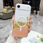 For iPhone Air Gilding MagSafe Hybrid Clear TPU Phone Case(Pink)