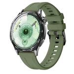 22mm Vertical Stripes Black Buckle Solid Color Silicone Watch Band(Spruce Green)
