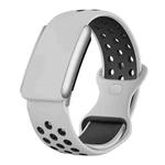 For WHOOP 5.0 Regular Reverse Buckle Breathable Silicone Sports Watch Band(Light Grey Black)