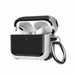For AirPods Pro 3 Full-Coverage Shockproof TPU Hybrid PC Earphone Cover with Carabiner(White)